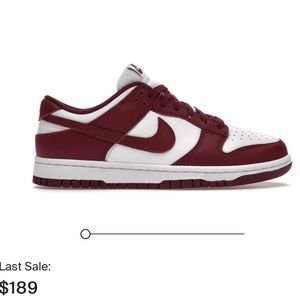 Nike Low Dunk Bordeaux Wine Color - image 1